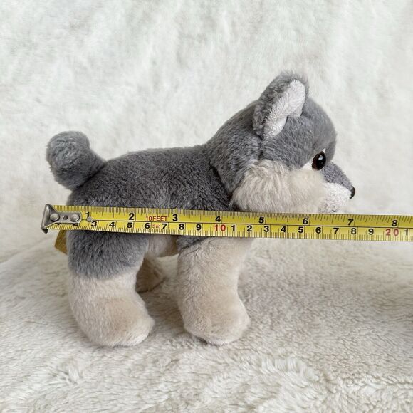 SOS Save Our Space Gray Wolf Coyote Cub 7” Plush Realistic Stuffed Animal Toy - Picture 6 of 6